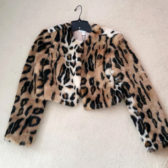 Express Jackets & Blazers - Dressy Cropped Faux Fur Jacket